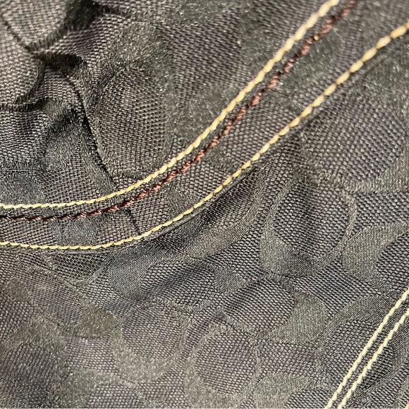 Coach Y2K Hobo Croissant Bag Black Nice Shoulder Purse SoHo Monogram C Logo - Picture 6 of 10